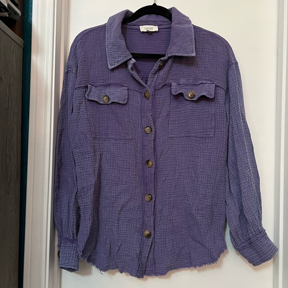 Oddi Vintage Wash Gauze Button Down